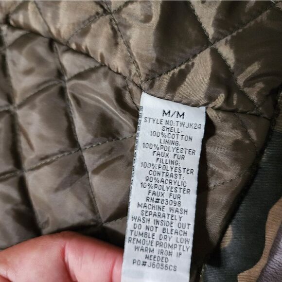 CI SONO Camouflage Jacket sherpa parka size M - Picture 4 of 7